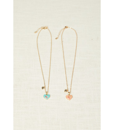 SET COLLARES TWO HEARTS